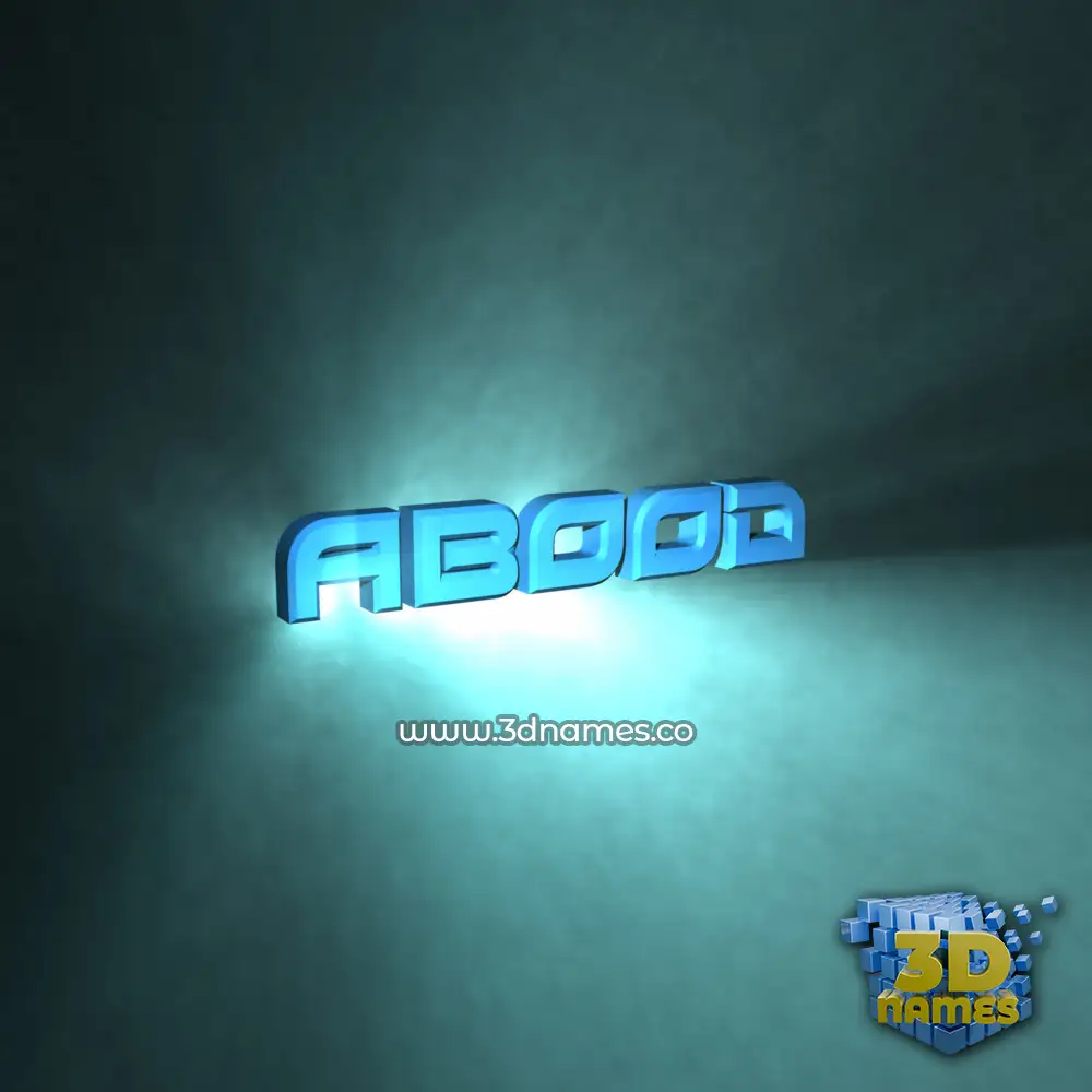 abood in Light Shine style - 3D name wallpaper
