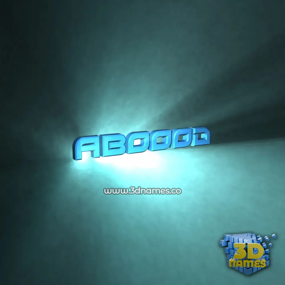 aboood in Light Shine style - 3D name wallpaper