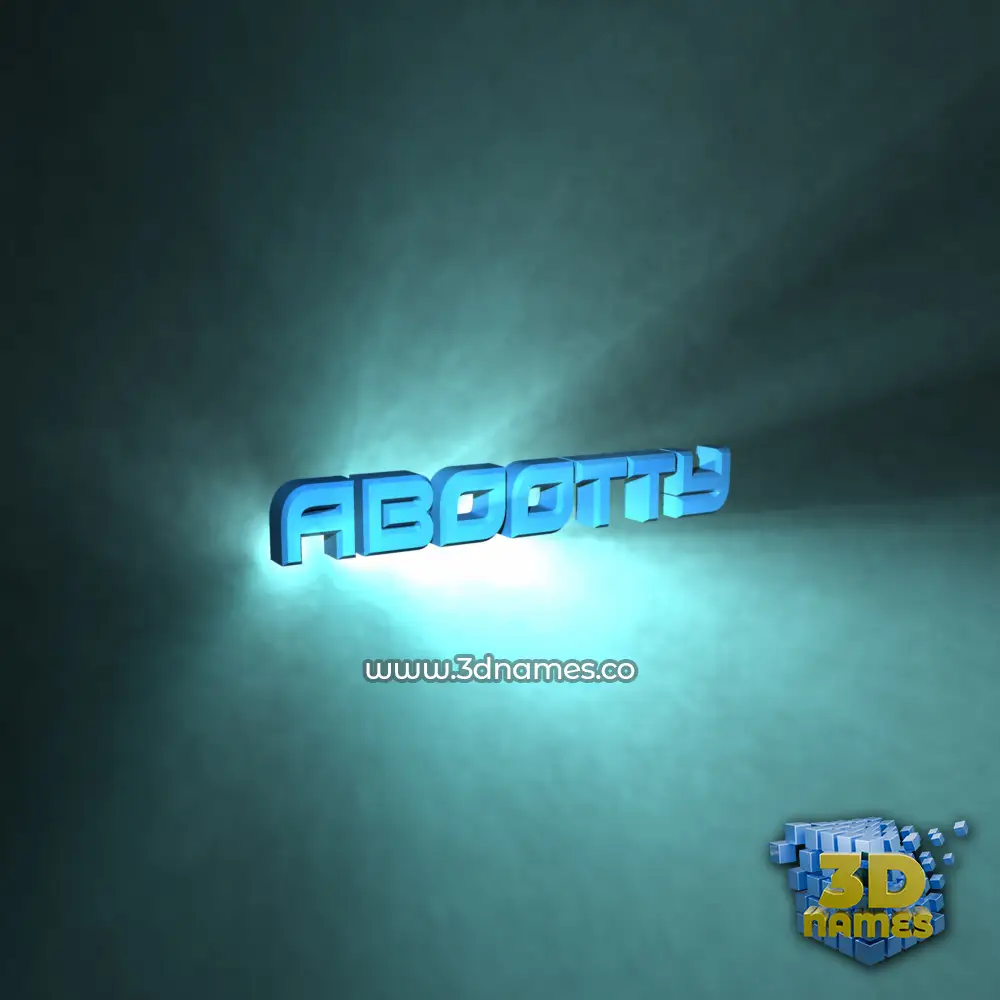 abootty in Light Shine style - 3D name wallpaper