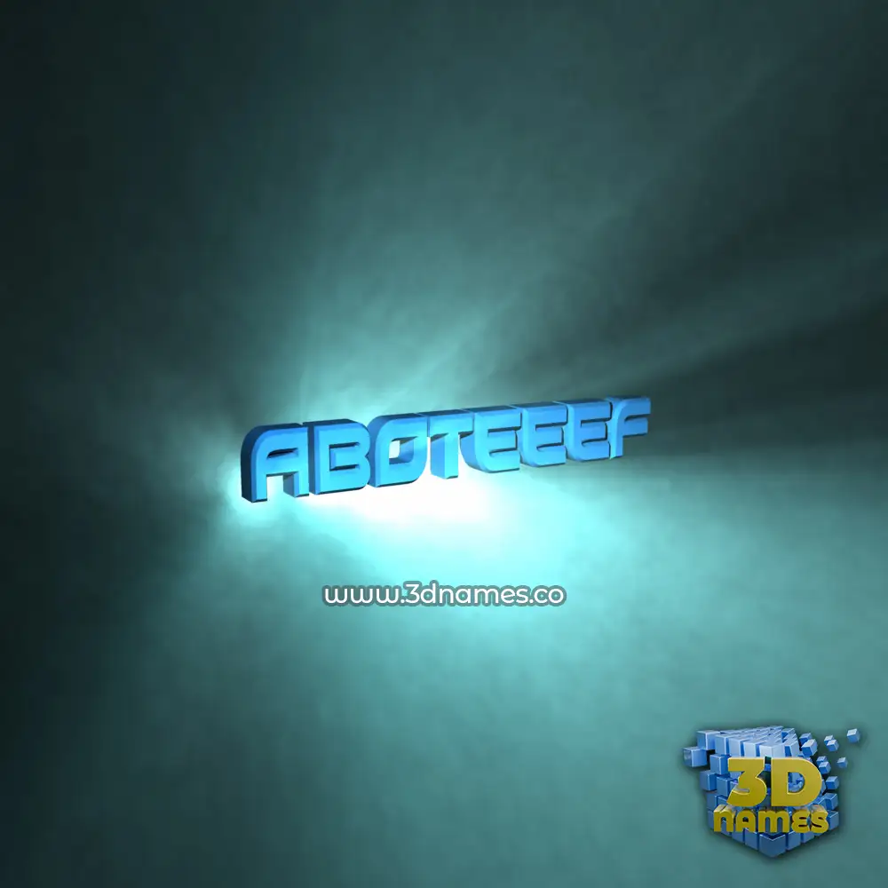 aboteeef in Light Shine style - 3D name wallpaper