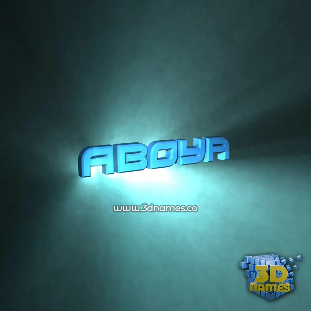 aboya in Light Shine style - 3D name wallpaper