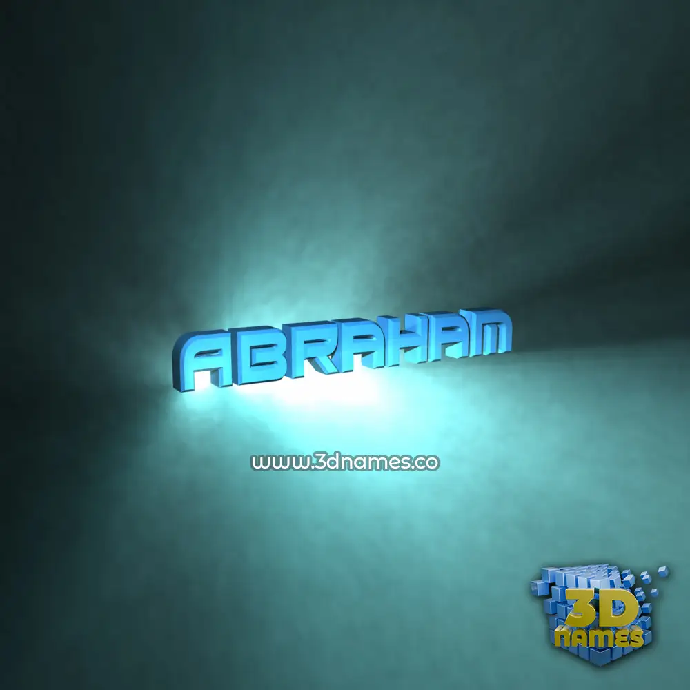 abraham in Light Shine style - 3D name wallpaper