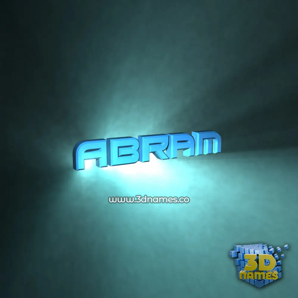 abram in Light Shine style - 3D name wallpaper
