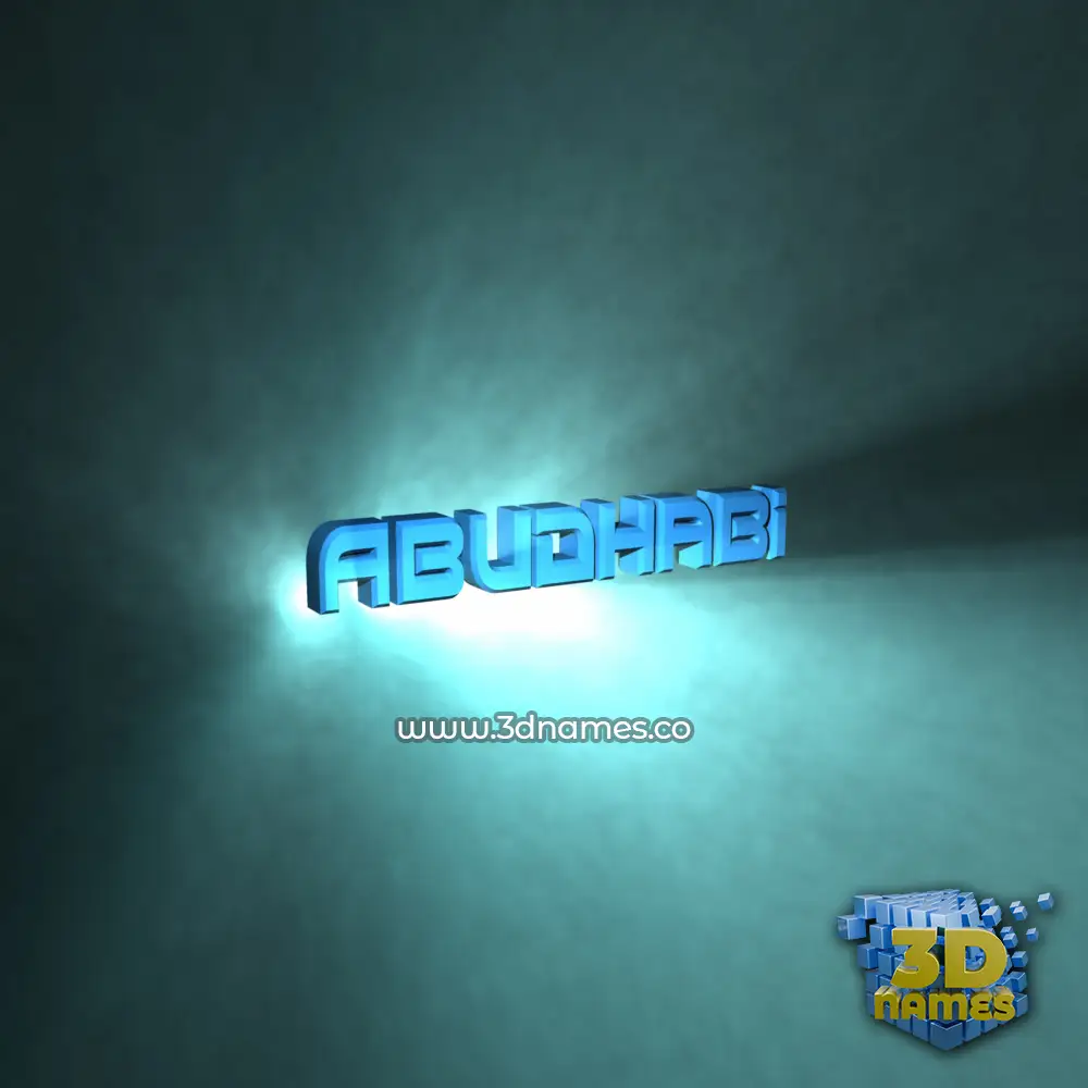 abudhabi in Light Shine style - 3D name wallpaper