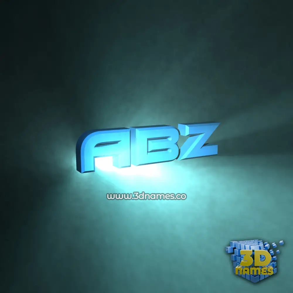 abz in Light Shine style - 3D name wallpaper