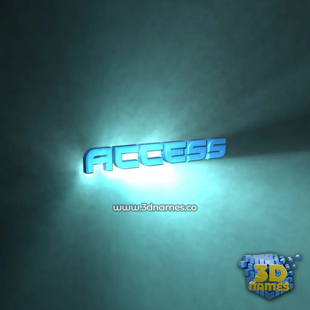 access in Light Shine style - 3D name wallpaper