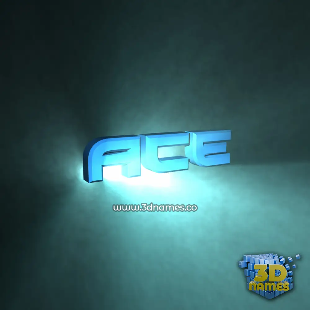 ace in Light Shine style - 3D name wallpaper