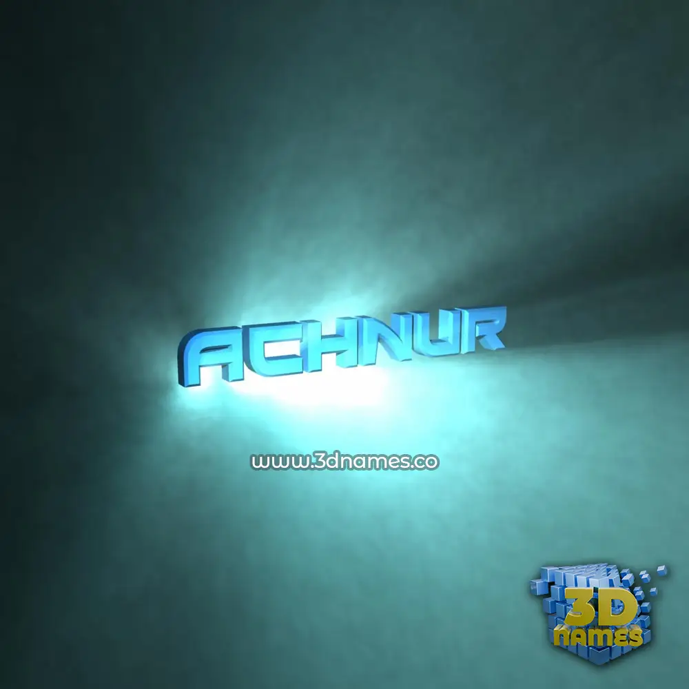 achnur in Light Shine style - 3D name wallpaper