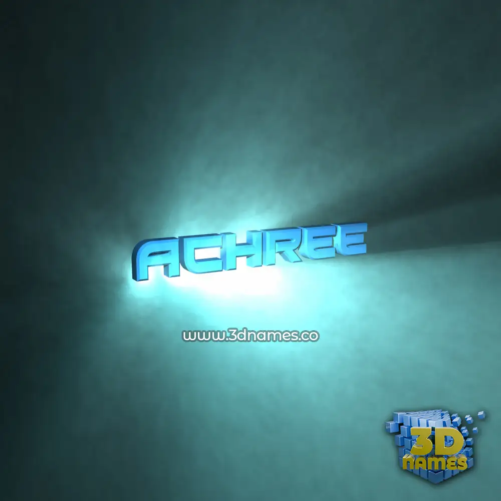 achree in Light Shine style - 3D name wallpaper