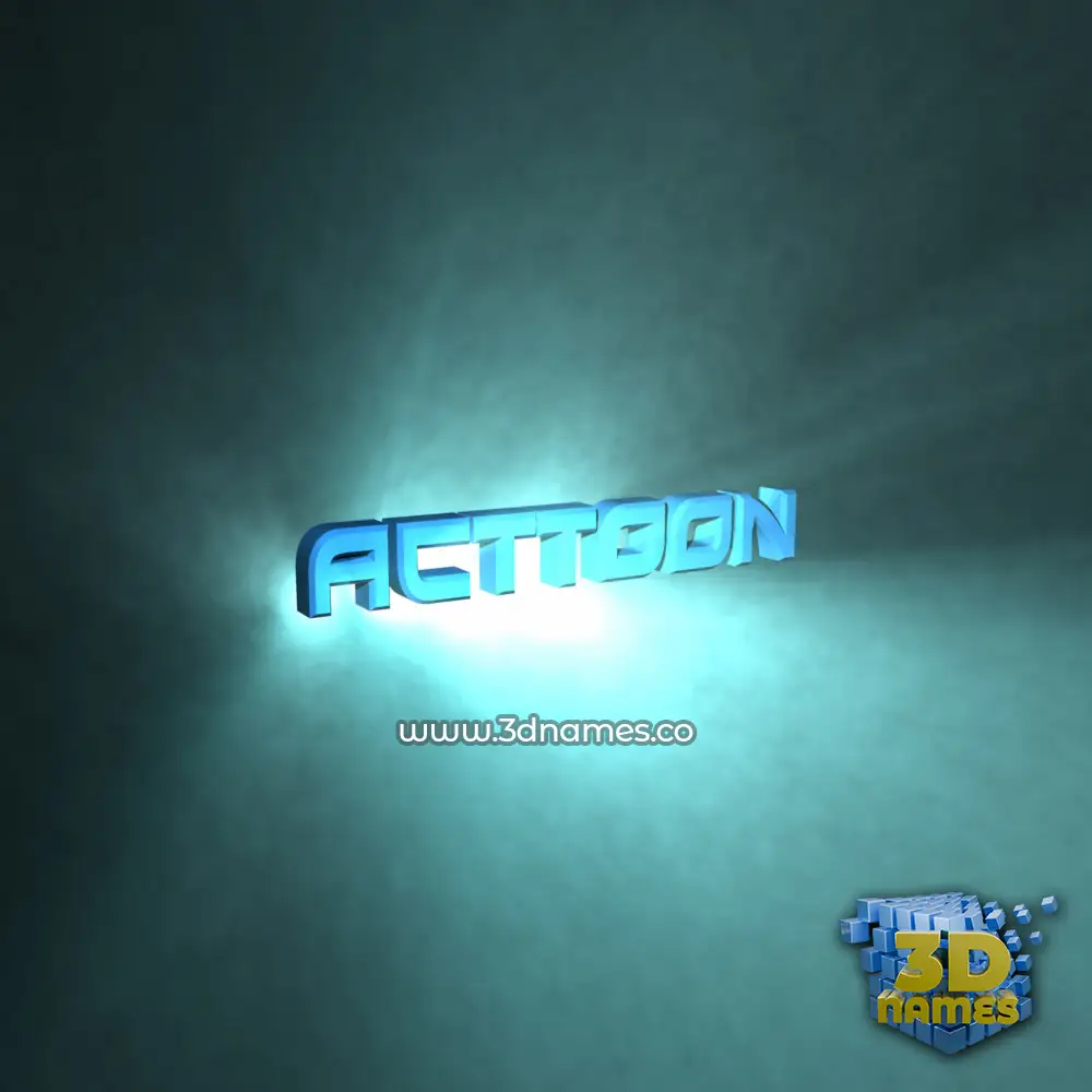 acttoon in Light Shine style - 3D name wallpaper
