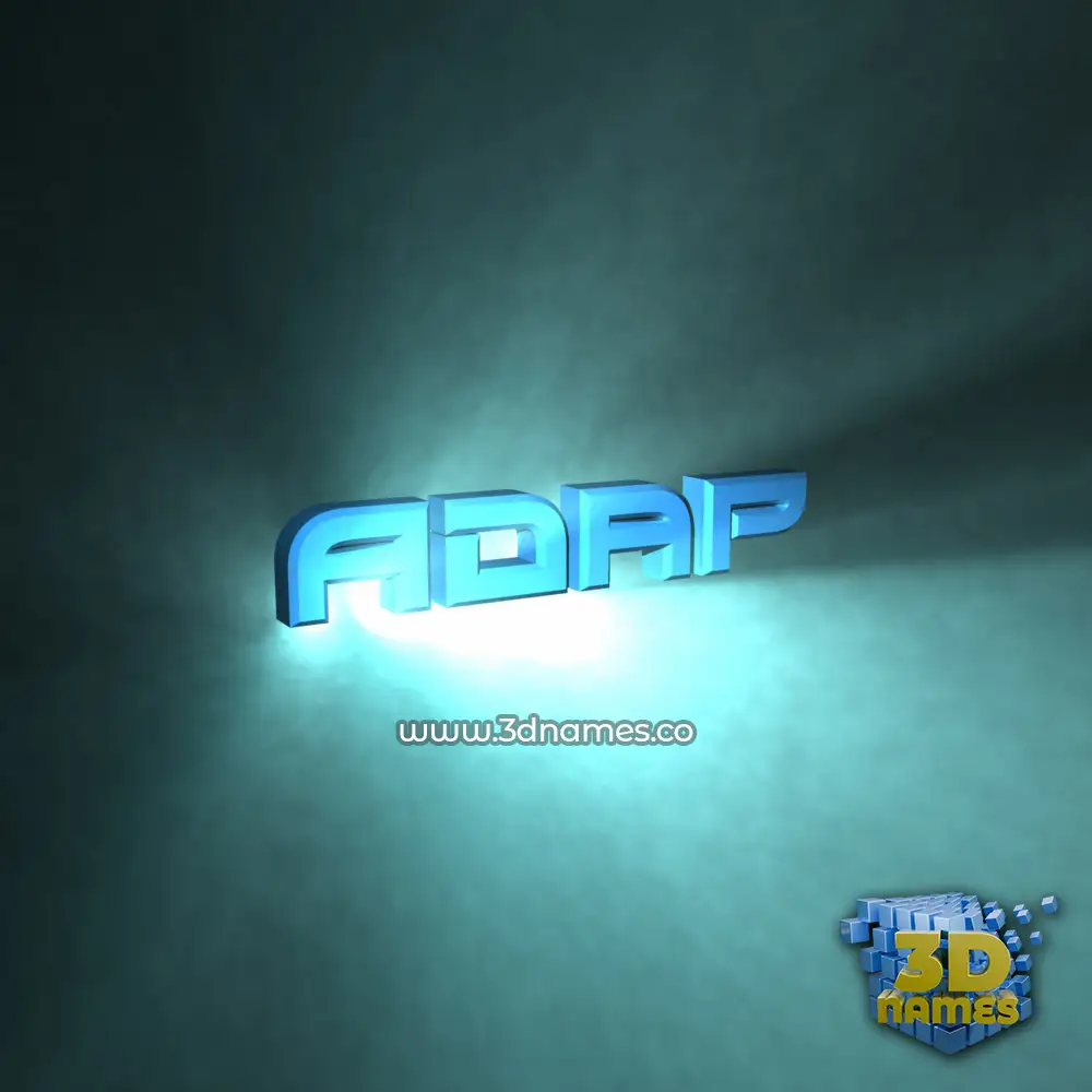 adap in Light Shine style - 3D name wallpaper