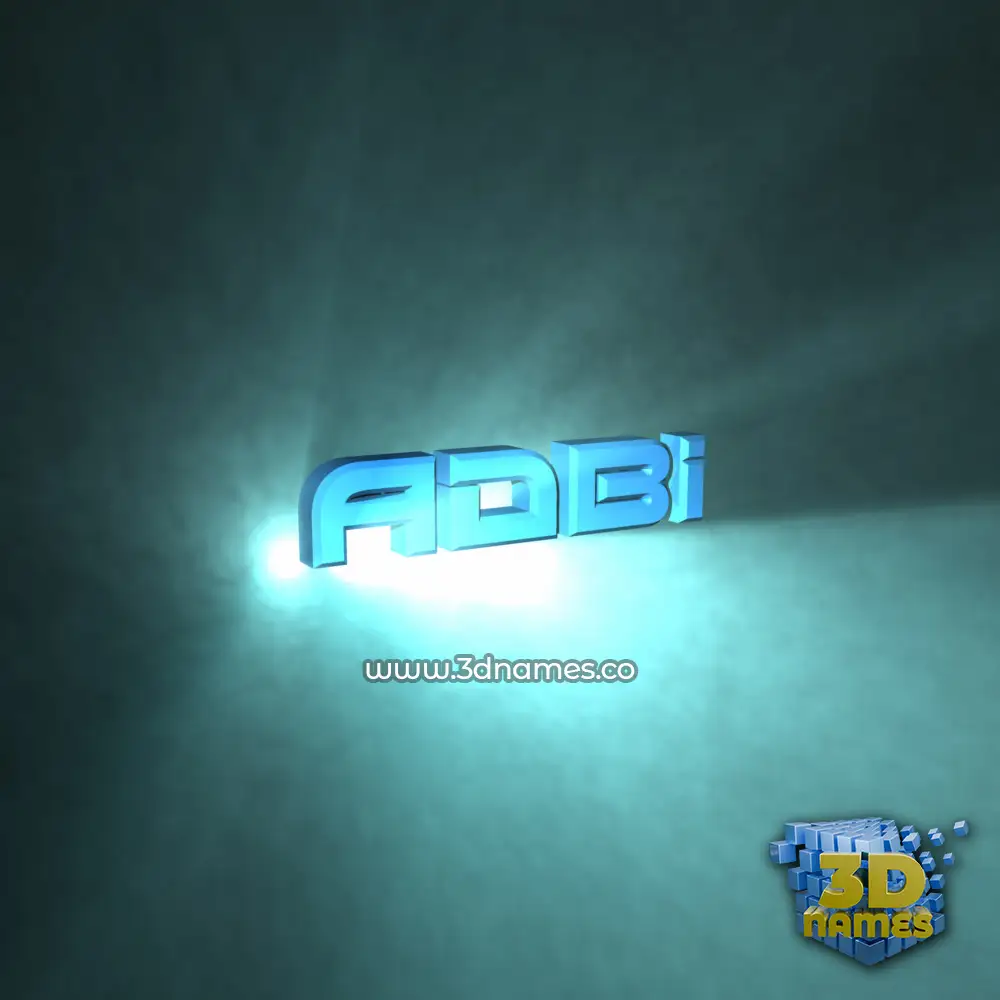 adbi in Light Shine style - 3D name wallpaper