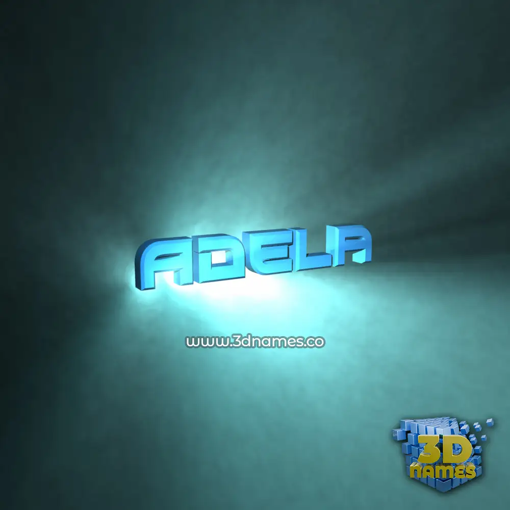 adela in Light Shine style - 3D name wallpaper