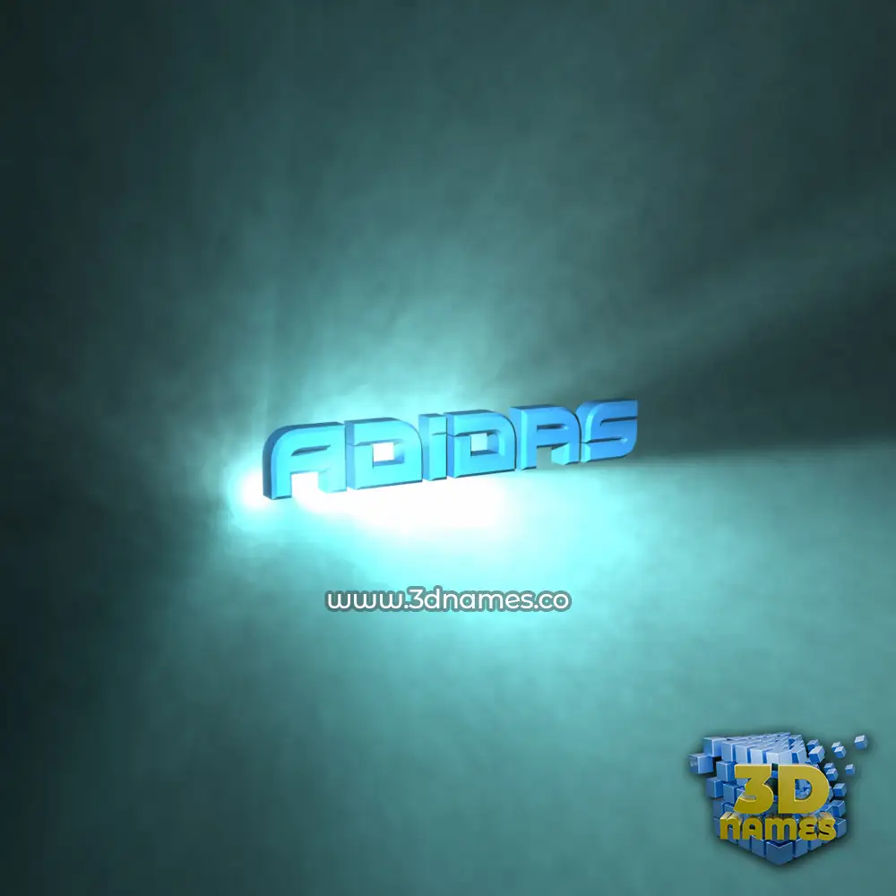 adidas in Light Shine style - 3D name wallpaper