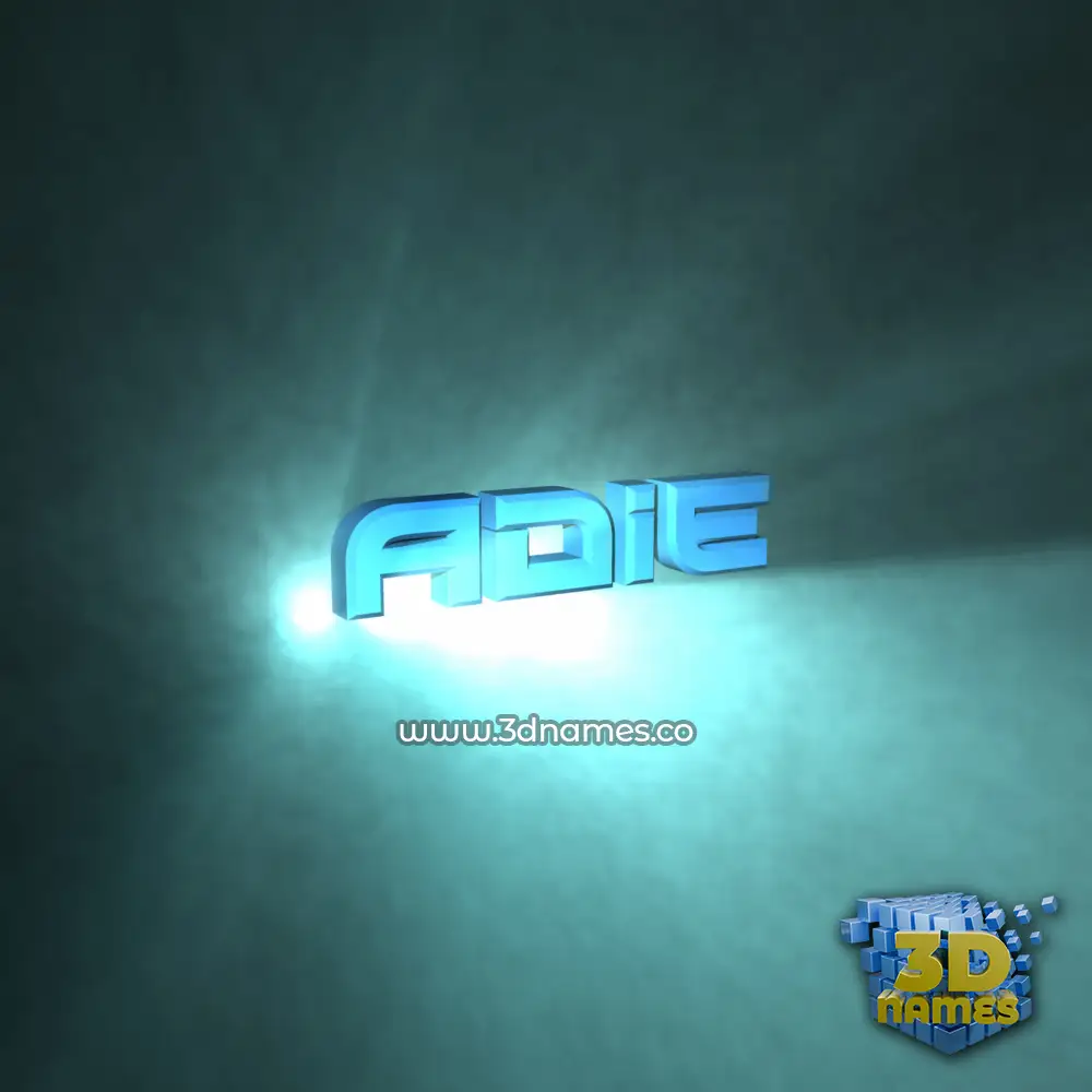 adie in Light Shine style - 3D name wallpaper