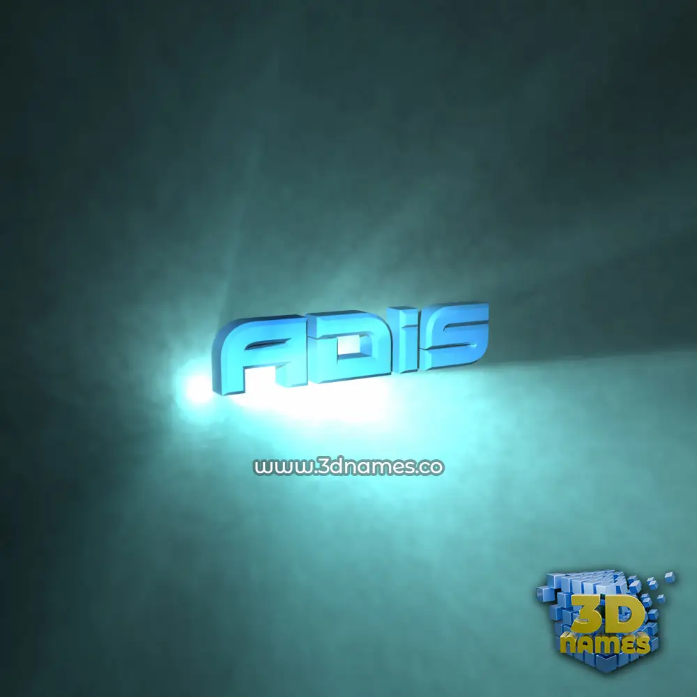 adis in Light Shine style - 3D name wallpaper