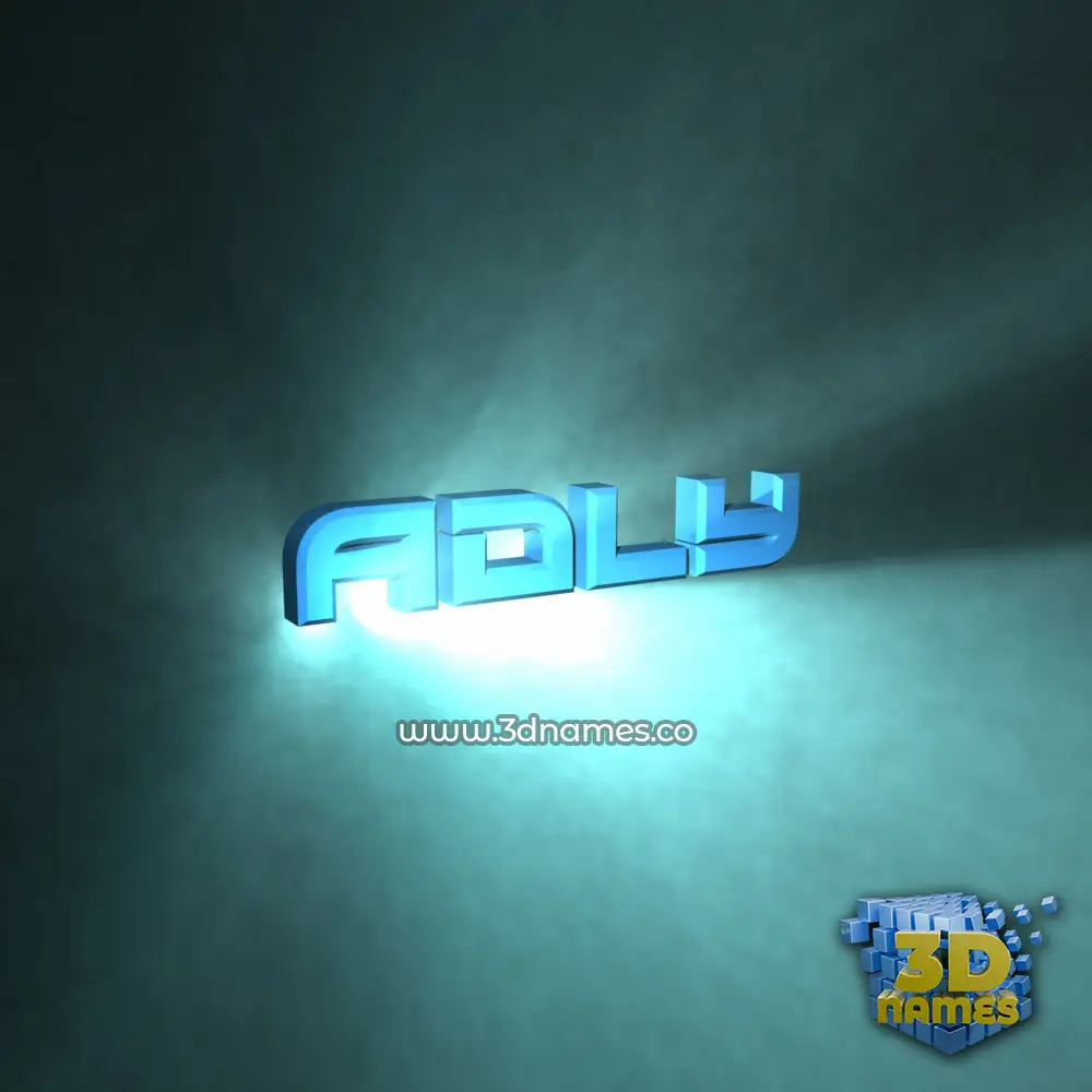 adly in Light Shine style - 3D name wallpaper