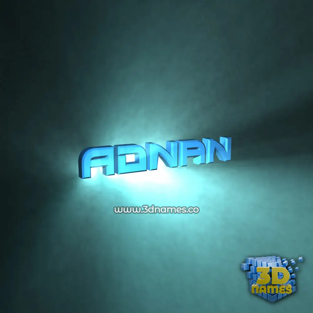 adnan in Light Shine style - 3D name wallpaper
