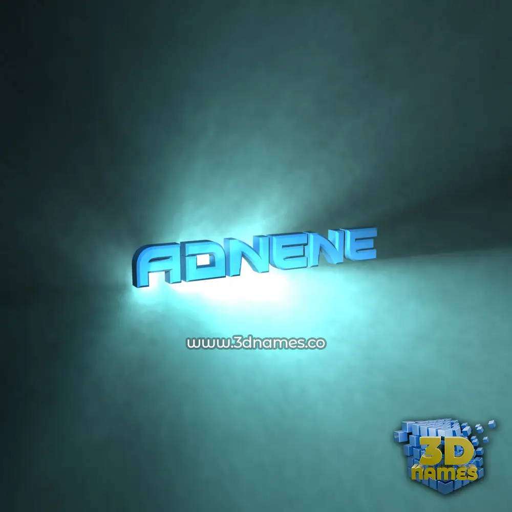 adnene in Light Shine style - 3D name wallpaper
