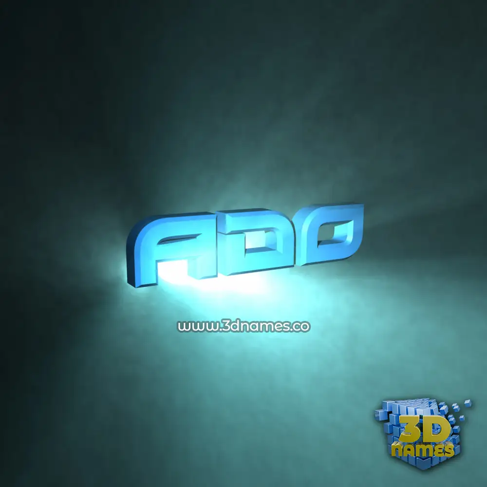 ado in Light Shine style - 3D name wallpaper