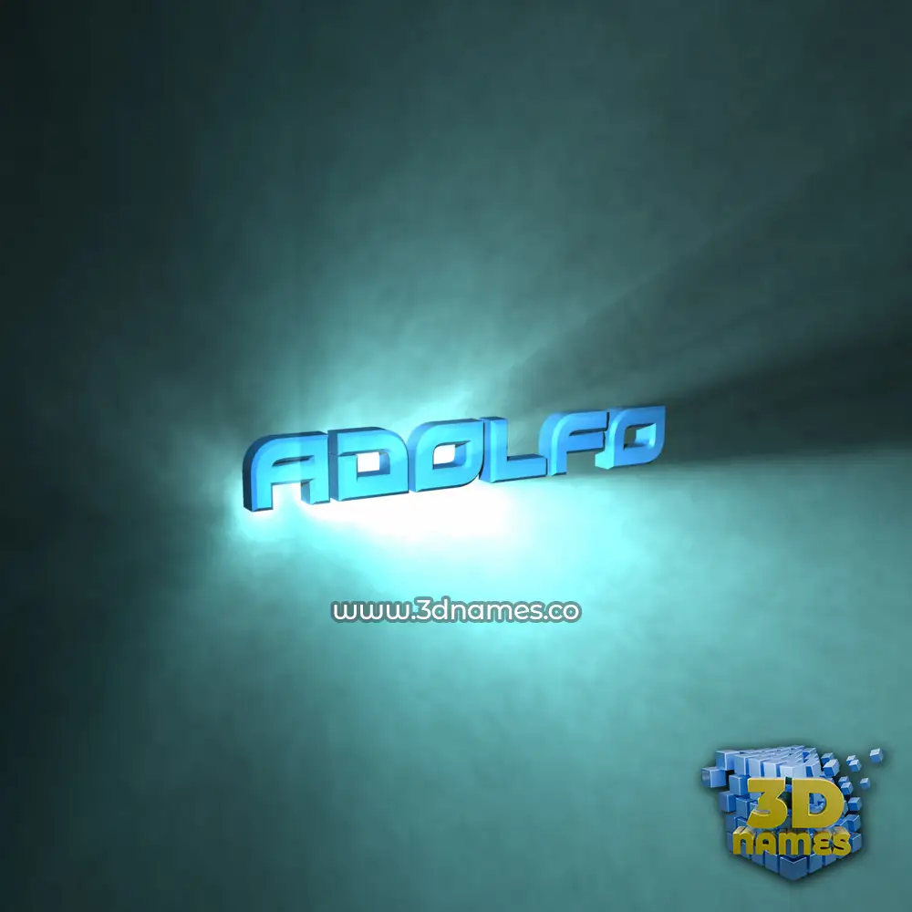 adolfo in Light Shine style - 3D name wallpaper