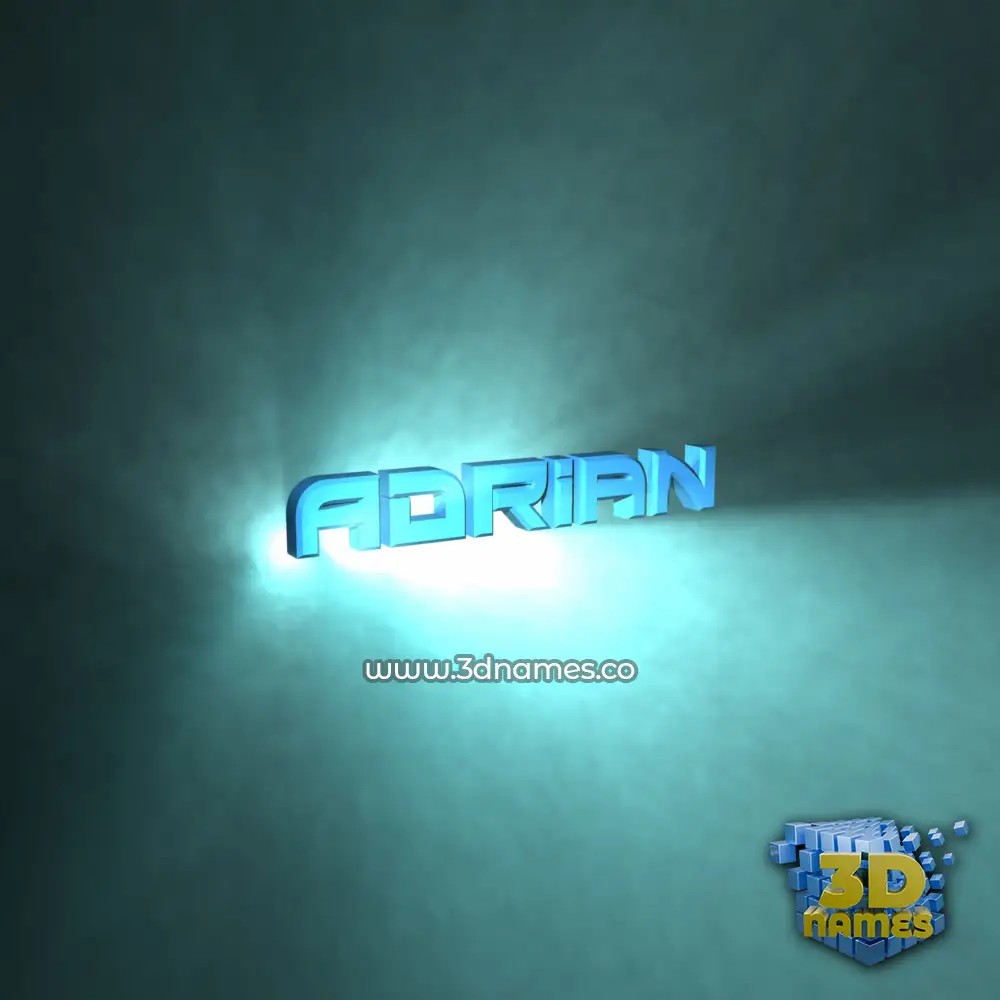adrian in Light Shine style - 3D name wallpaper