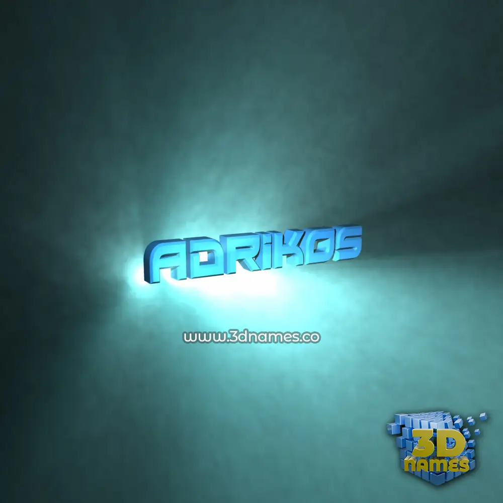 adrikos in Light Shine style - 3D name wallpaper