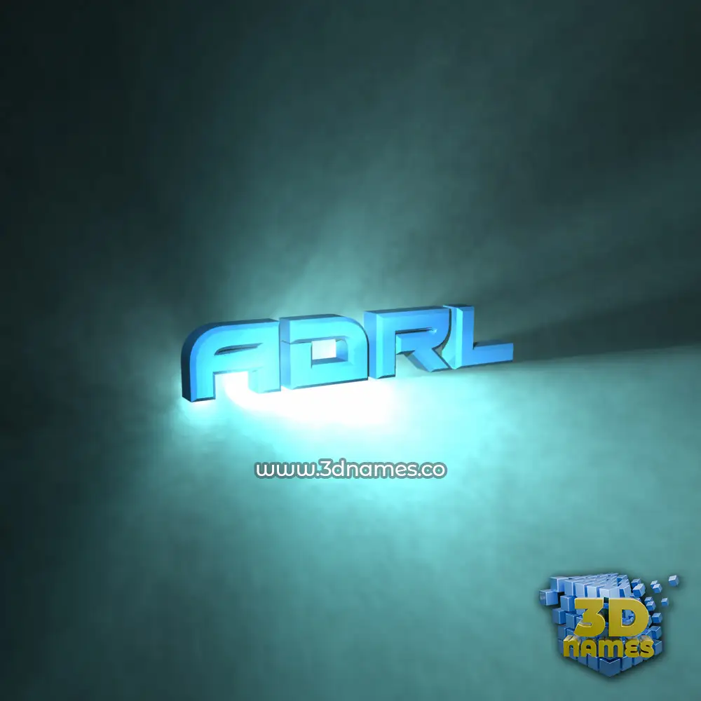 adrl in Light Shine style - 3D name wallpaper