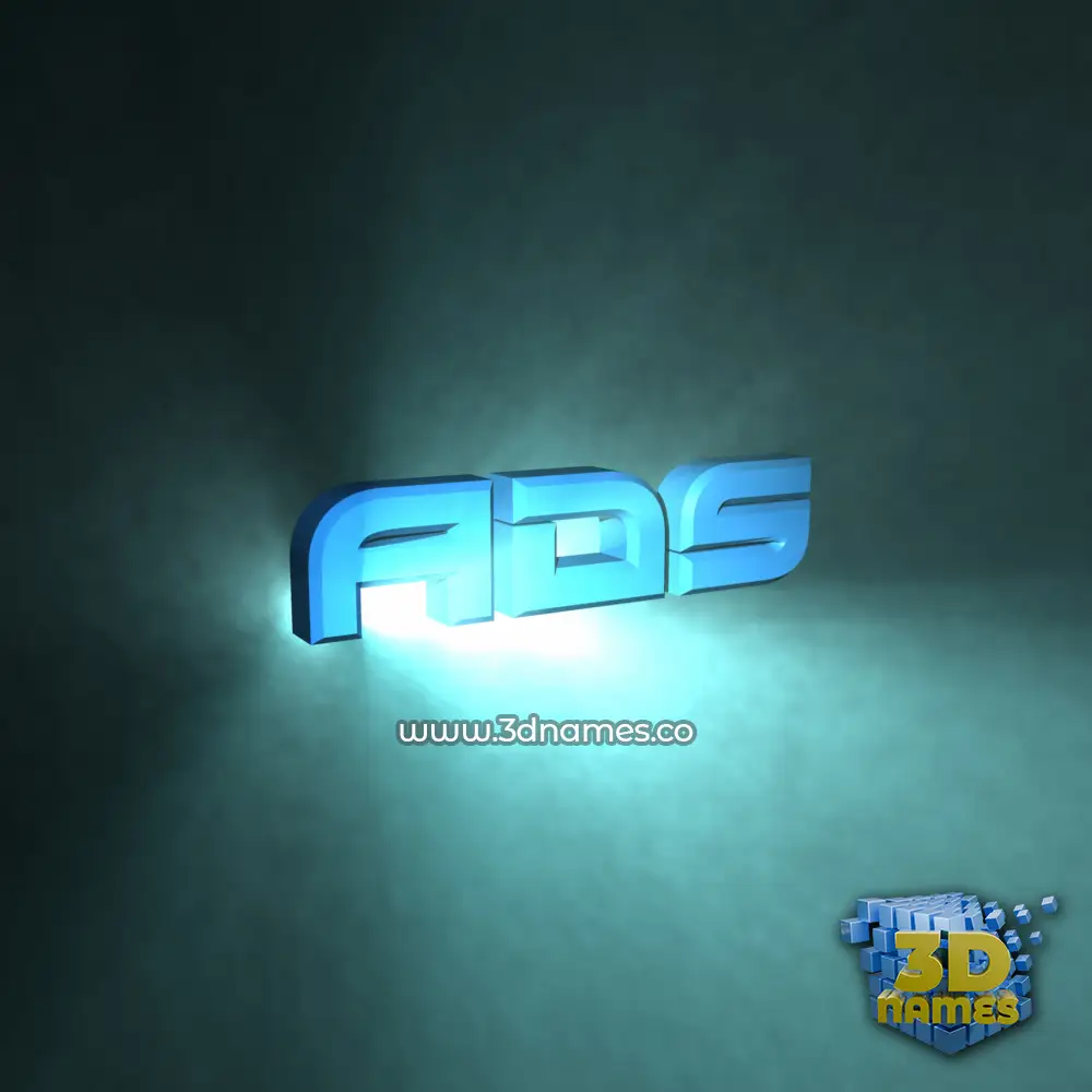 ads in Light Shine style - 3D name wallpaper