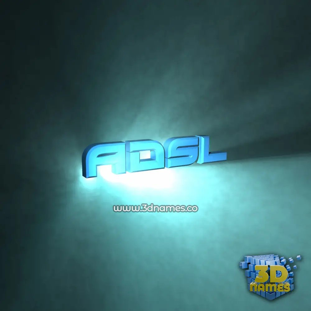 adsl in Light Shine style - 3D name wallpaper