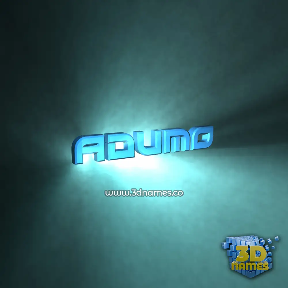 adumo in Light Shine style - 3D name wallpaper