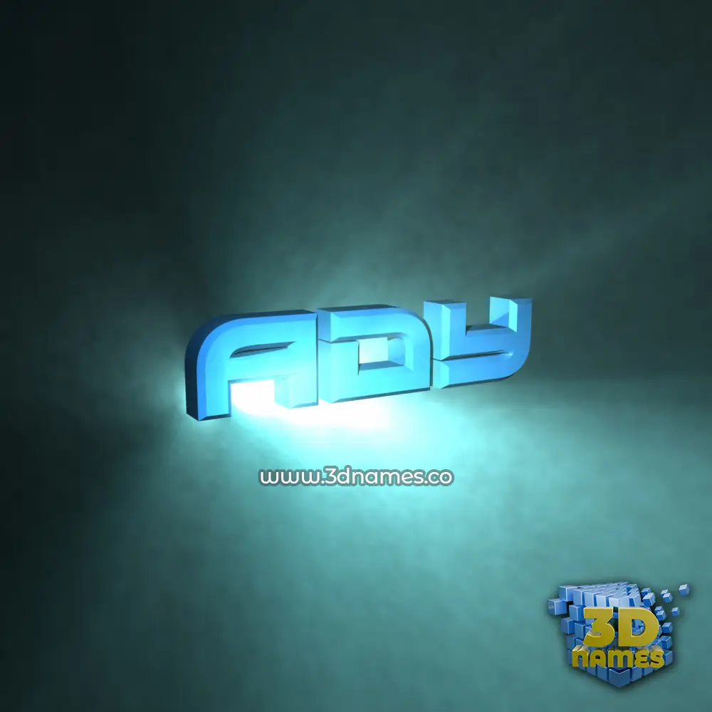 ady in Light Shine style - 3D name wallpaper