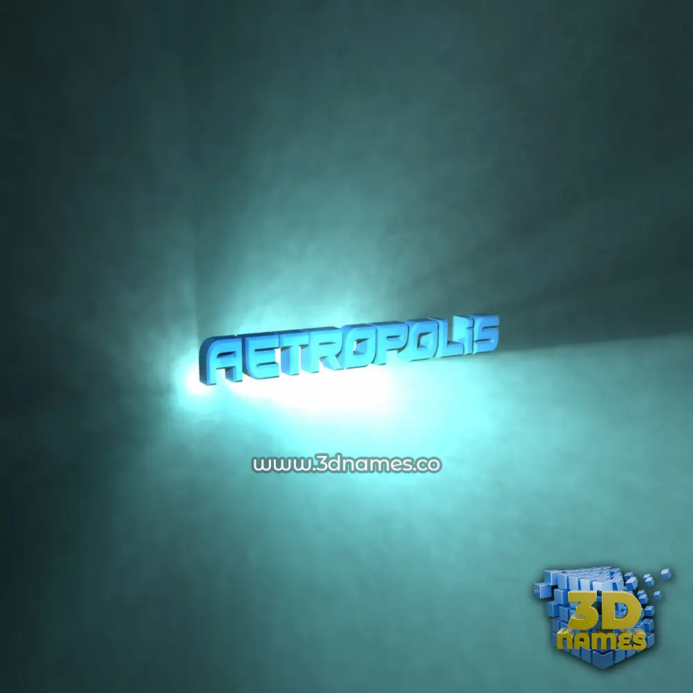 aetropolis in Light Shine style - 3D name wallpaper