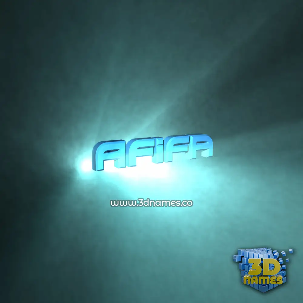 afifa in Light Shine style - 3D name wallpaper