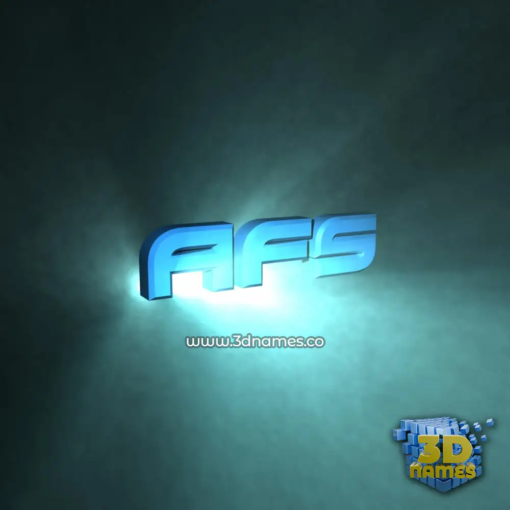 afs in Light Shine style - 3D name wallpaper