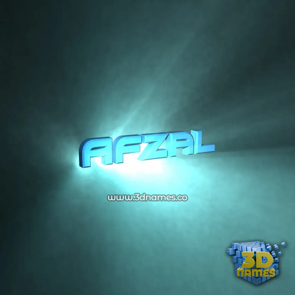 afzal in Light Shine style - 3D name wallpaper