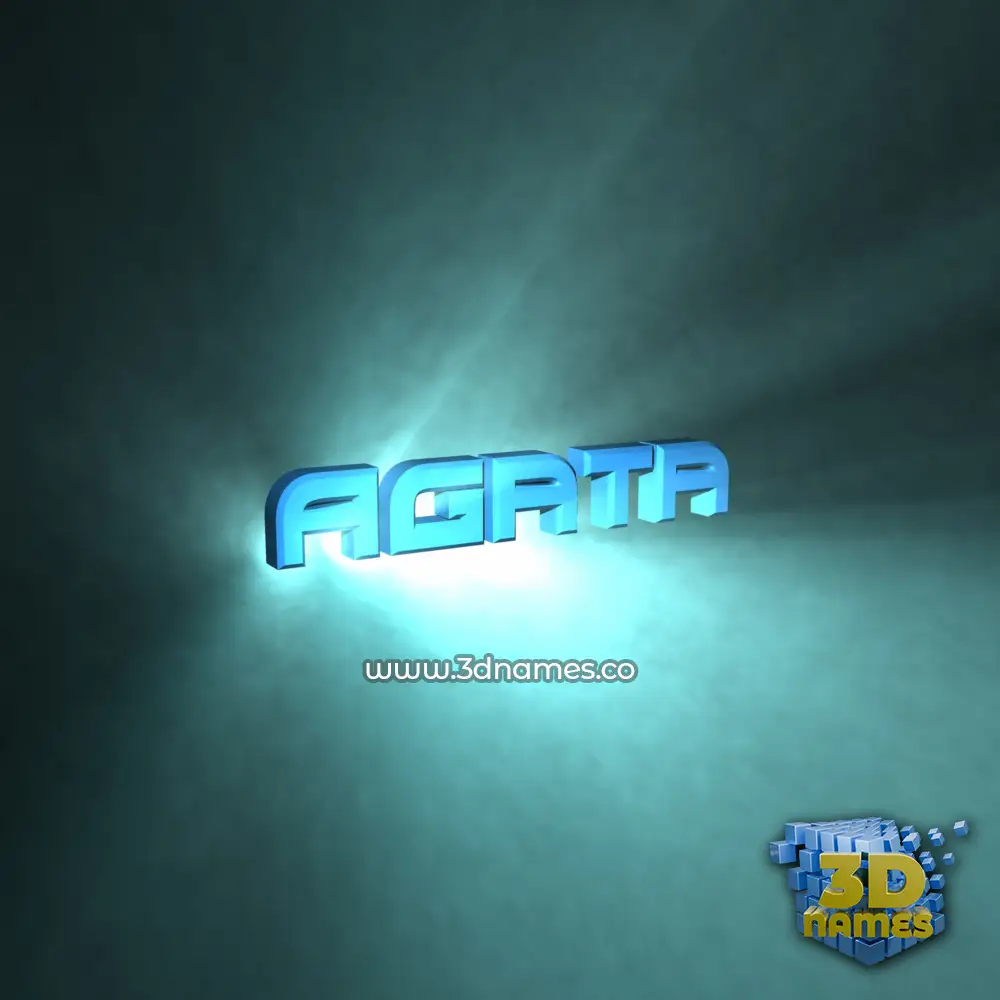 agata in Light Shine style - 3D name wallpaper