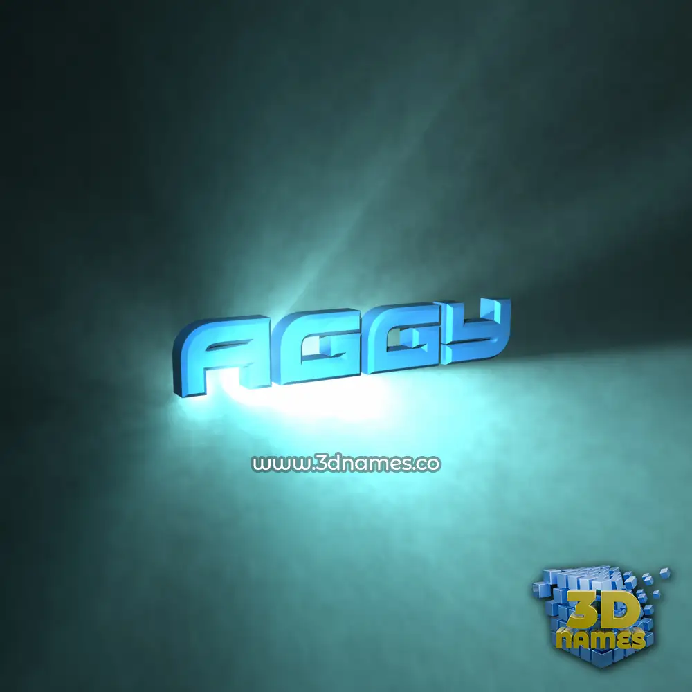aggy in Light Shine style - 3D name wallpaper