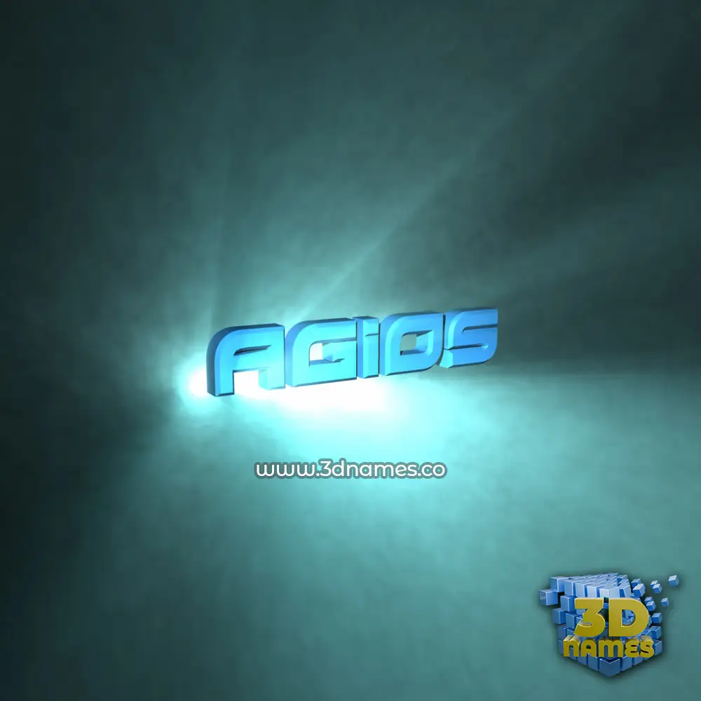 agios in Light Shine style - 3D name wallpaper