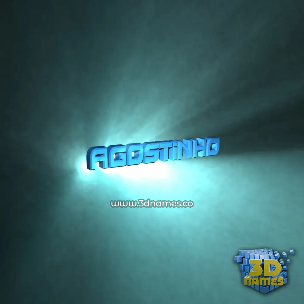agostinho in Light Shine style - 3D name wallpaper