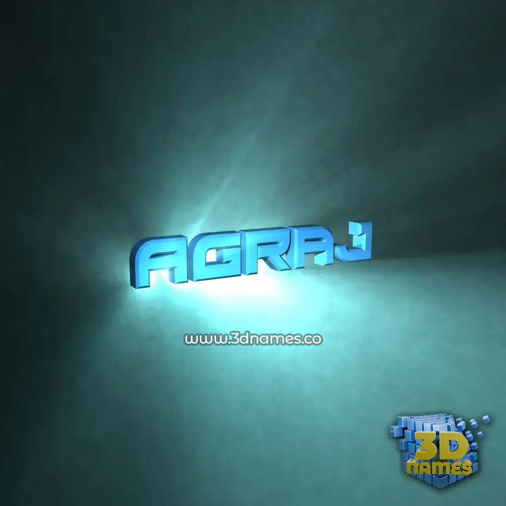 agraj in Light Shine style - 3D name wallpaper