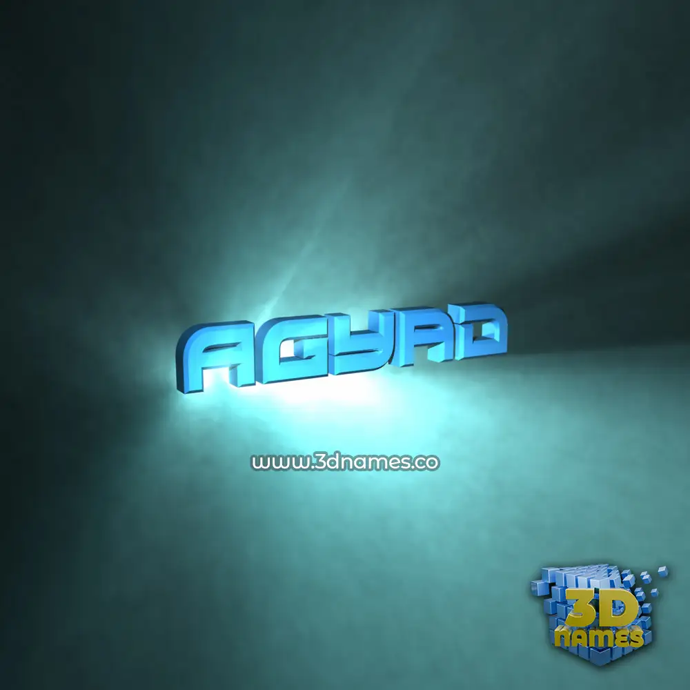 agyad in Light Shine style - 3D name wallpaper
