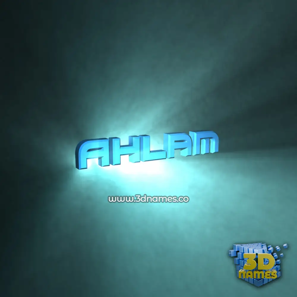 ahlam in Light Shine style - 3D name wallpaper