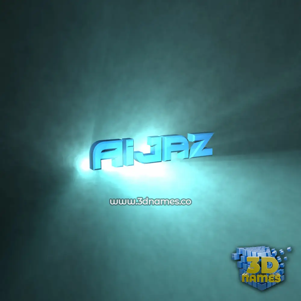aijaz in Light Shine style - 3D name wallpaper