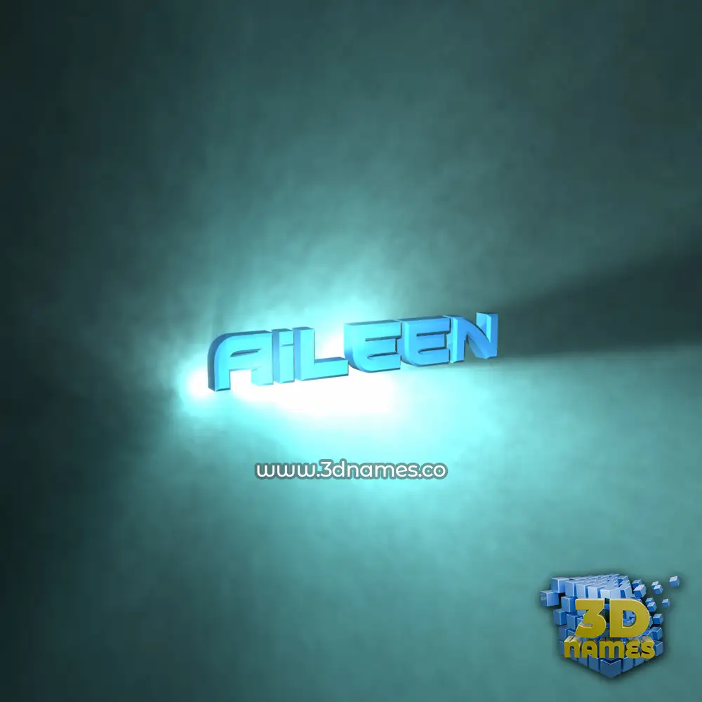 aileen in Light Shine style - 3D name wallpaper
