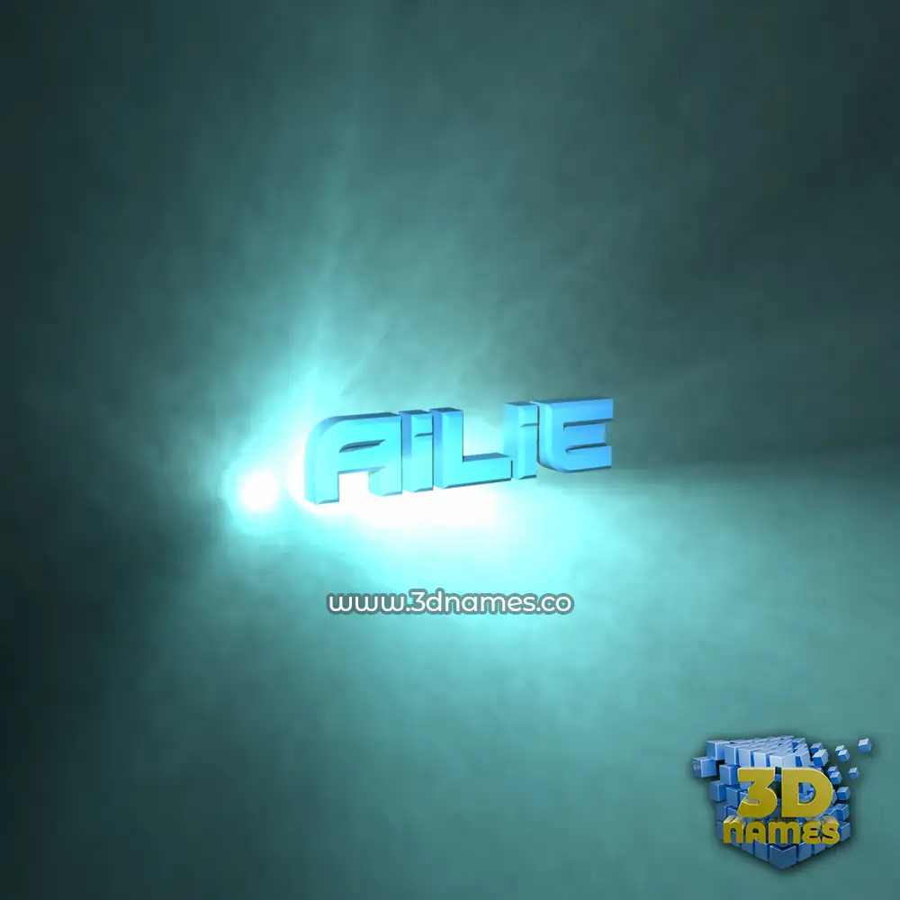 ailie in Light Shine style - 3D name wallpaper