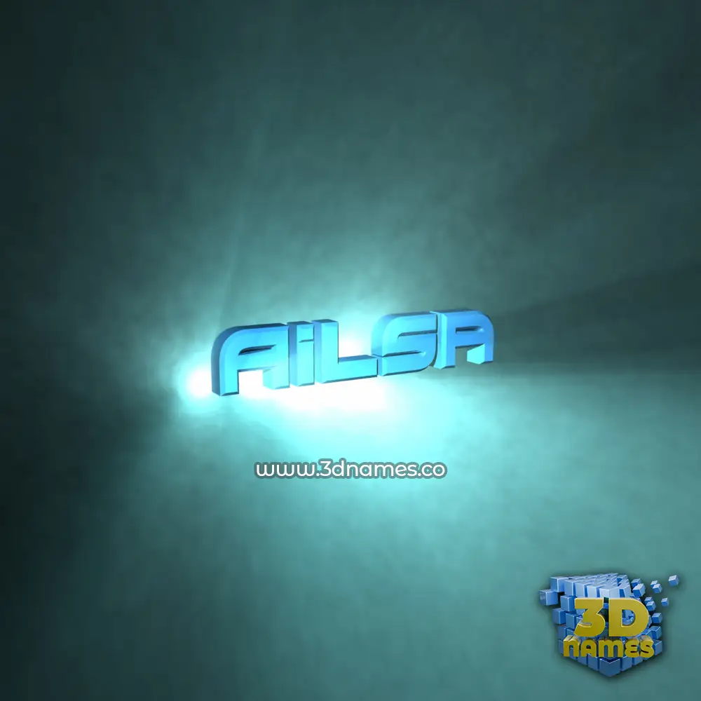 ailsa in Light Shine style - 3D name wallpaper