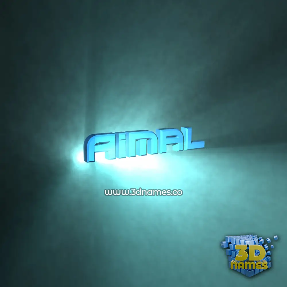 aimal in Light Shine style - 3D name wallpaper