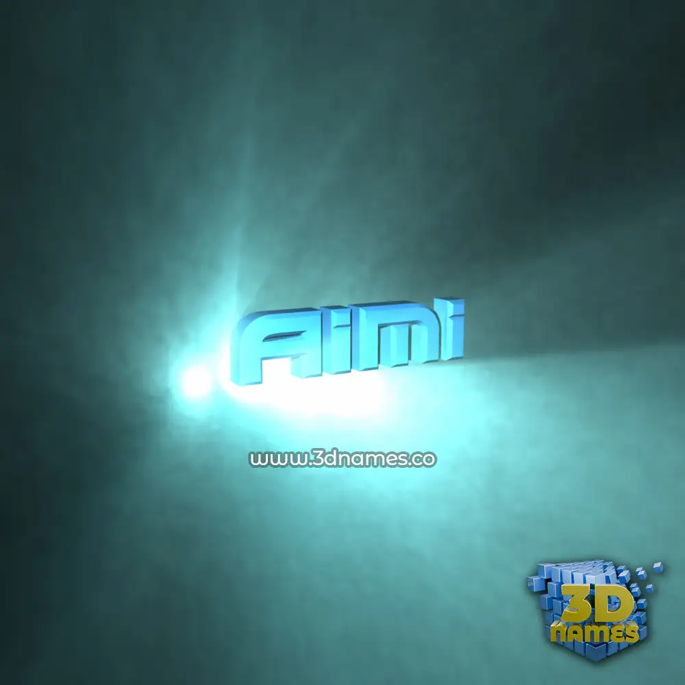 aimi in Light Shine style - 3D name wallpaper