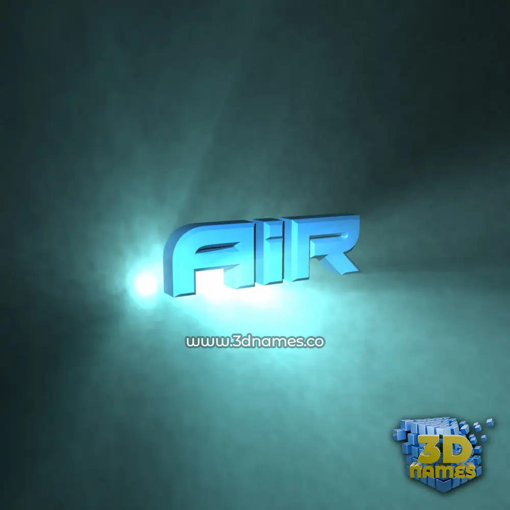 air in Light Shine style - 3D name wallpaper